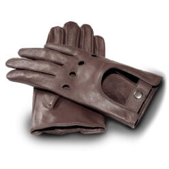brązowe rękawiczki samochodowe