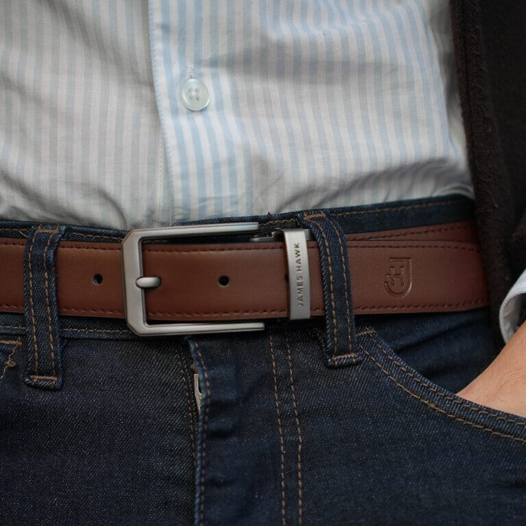 Business Belt brązowy