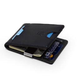 czarny portfel z ochroną RFID