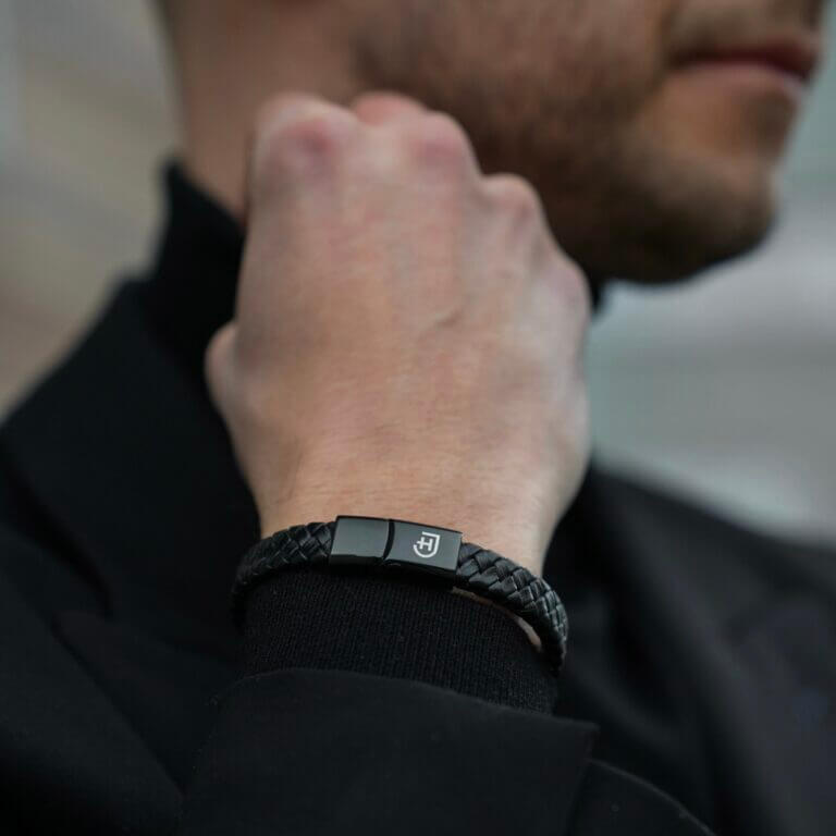 Leather Bracelet black