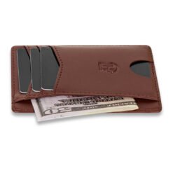 brązowy portfel na 6 kart z RFID