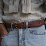 pasek - Braided Belt brown