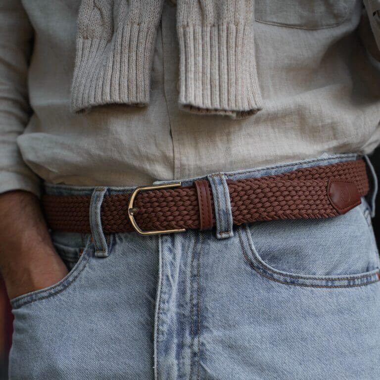pasek - Braided Belt brown