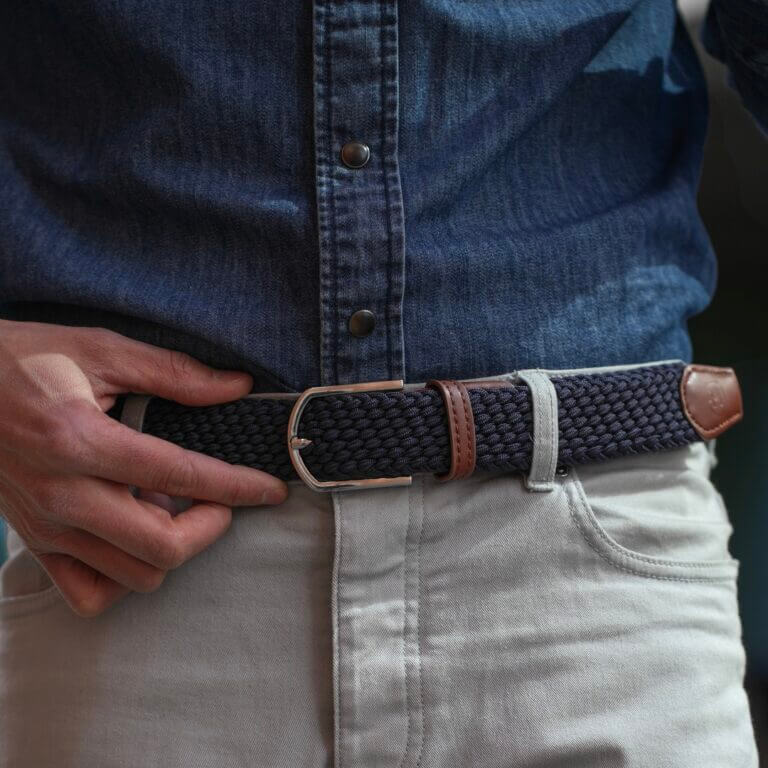 pasek - Braided Belt navy
