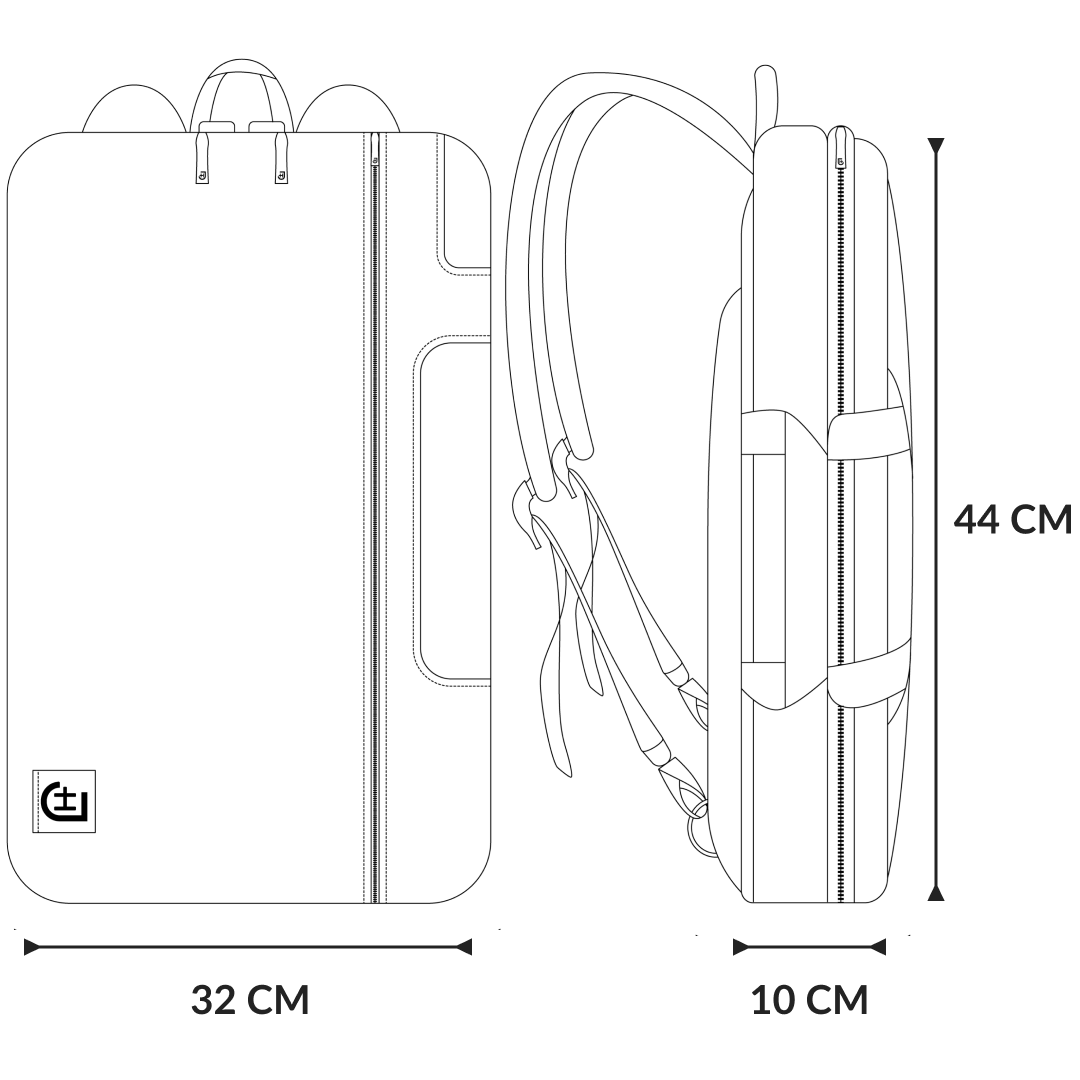Business backpack wymiary