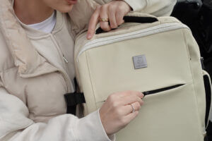 travel backpack sand