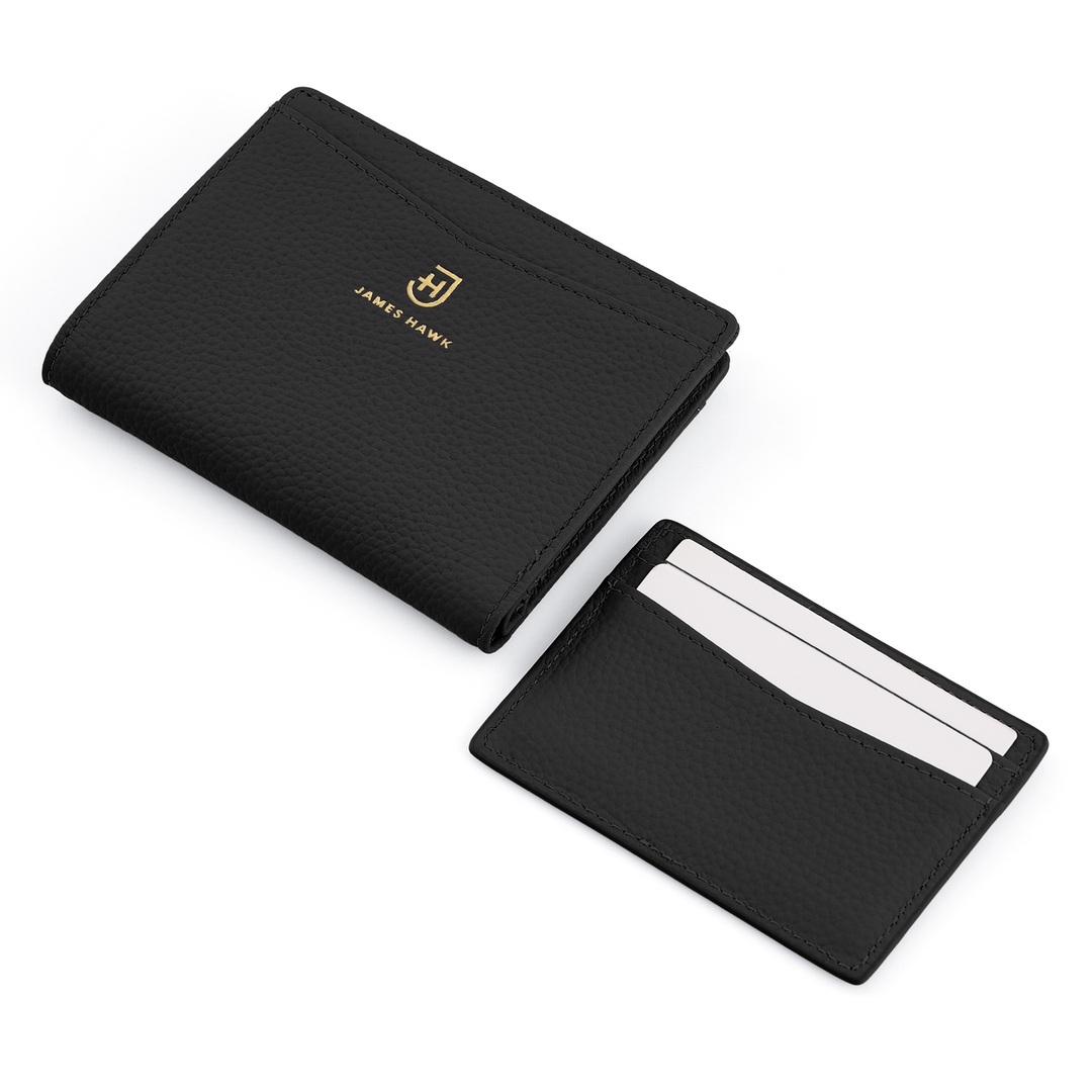 Ivy Wallet James Hawk | Skórzany portfel damski 2w1 z card holderem i ochroną RFID, miejsce na karty, bilon i gotówkę