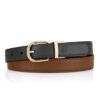 Damski pasek Dual Belt black/camel