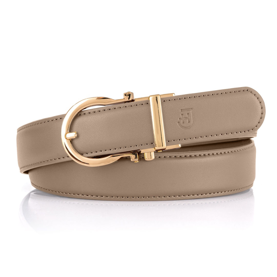 James Hawk Glide Belt | Damski skórzany pasek z automatyczną klamrą w eleganckim opakowaniu prezentowym
