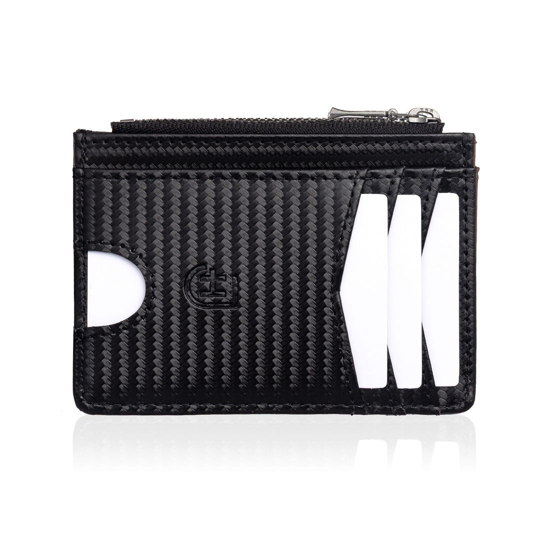James Hawk Zip Wallet 2.0 | Męski skórzany udoskonalony portfel slim z przezroczystą kieszenią na zdjęcie i ochroną RFID i zamkami YKK